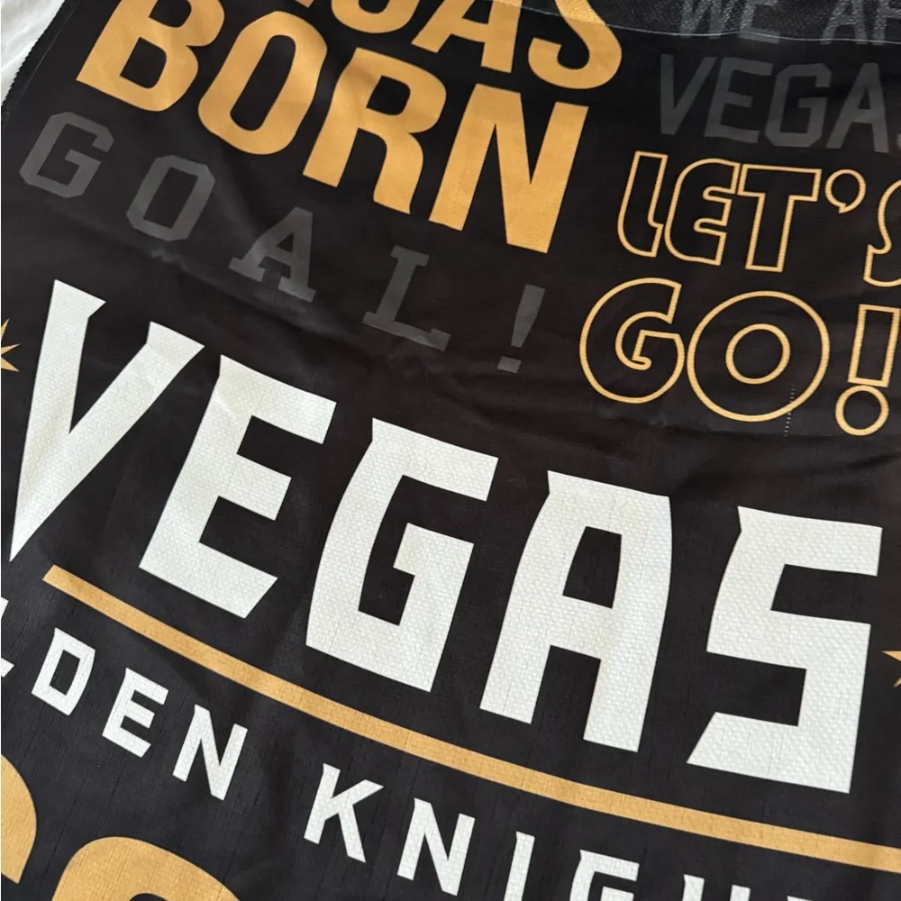 Evergreen Flag, Las Vegas Golden Knights, Fan Rules ES Gar, 18'' x 0.15'' inches